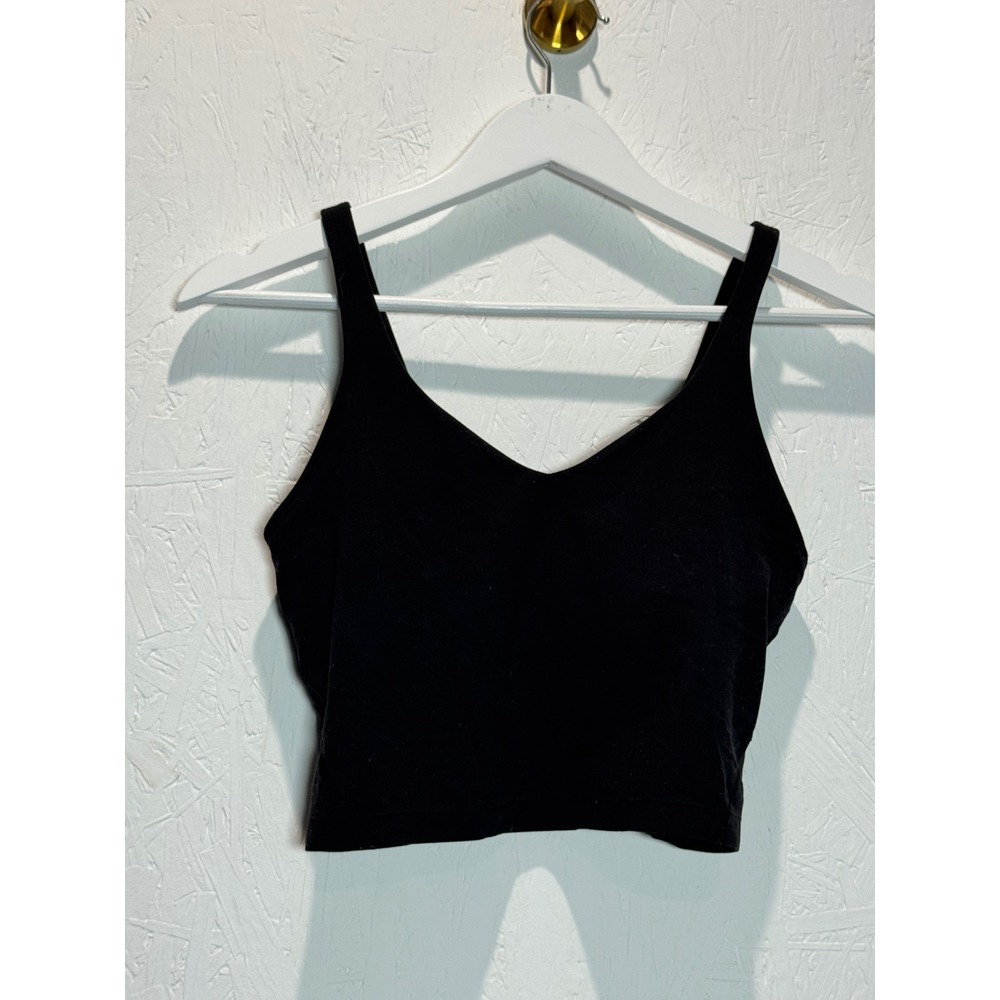 Lululemon Align Tank Top Black Nulu Yoga Bra Cami Size 6 LW1DA3S